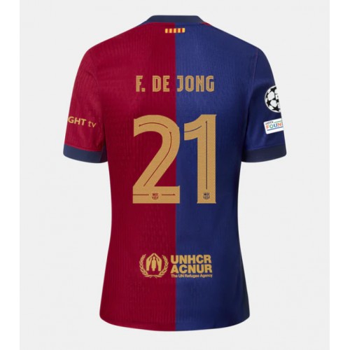 Fotballdrakt Herre Barcelona Frenkie de Jong #21 Hjemmedrakt 2024-25 Kortermet